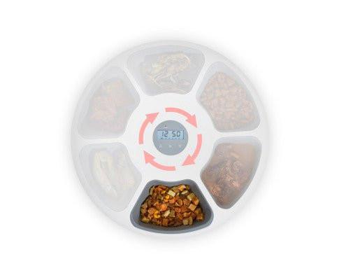 6 Meal Automatic Pet Food Dispenser with Programmable Timer - Blush
