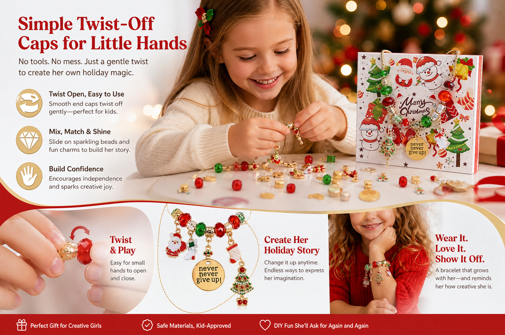 🎄DIY Christmas Advent Calendar Bracelet Set