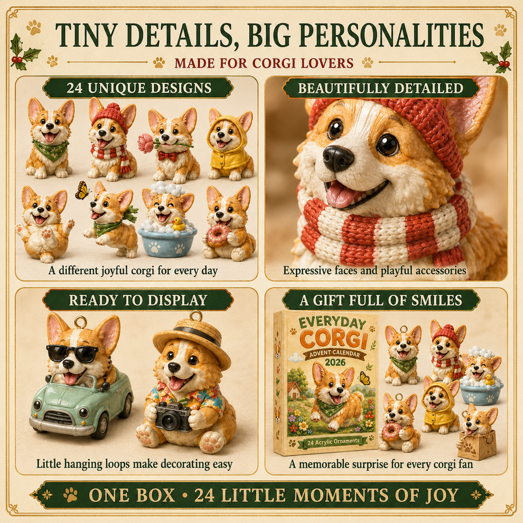 ✨Everyday Corgi Advent Calendar 2026 - 24-Day Festive Countdown🐕