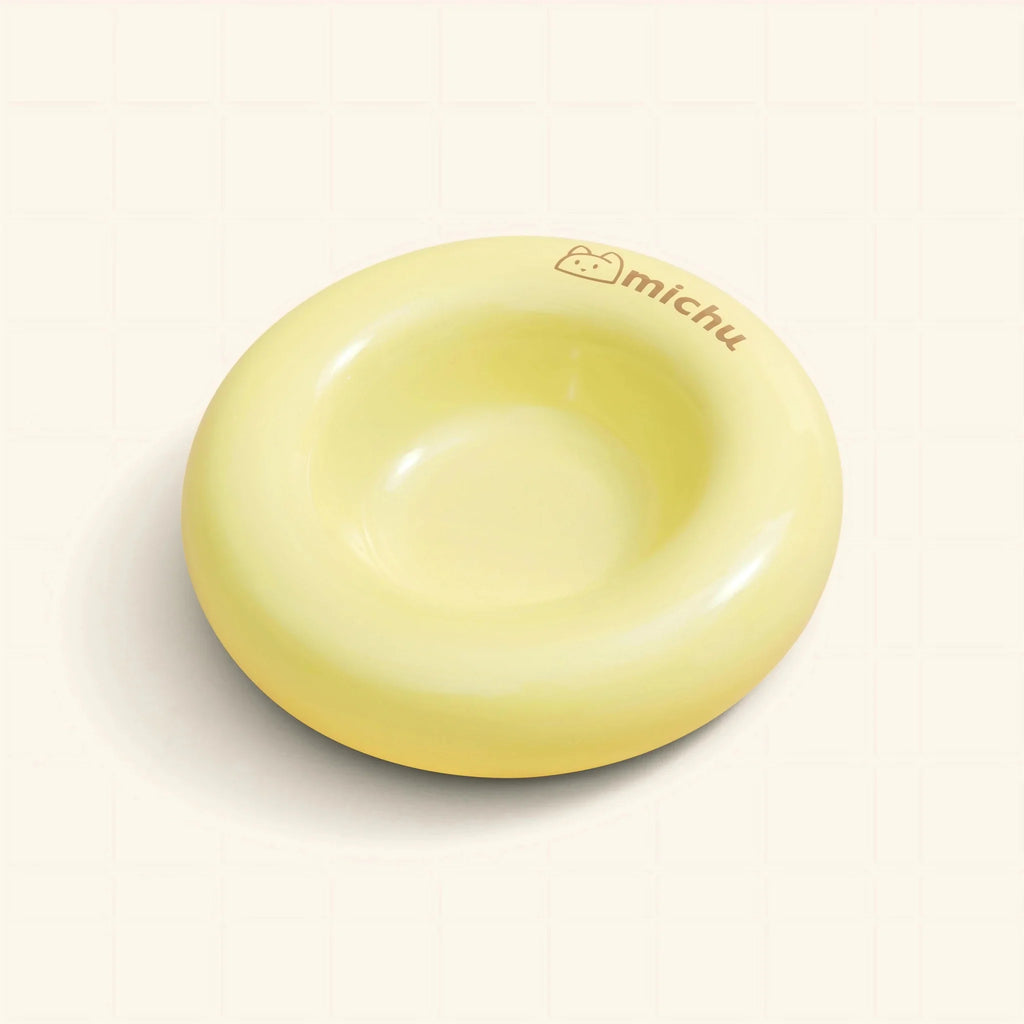 Bagel Ceramic Cat Bowl – Anti-Whisker Cat Food Bowl - Dore
