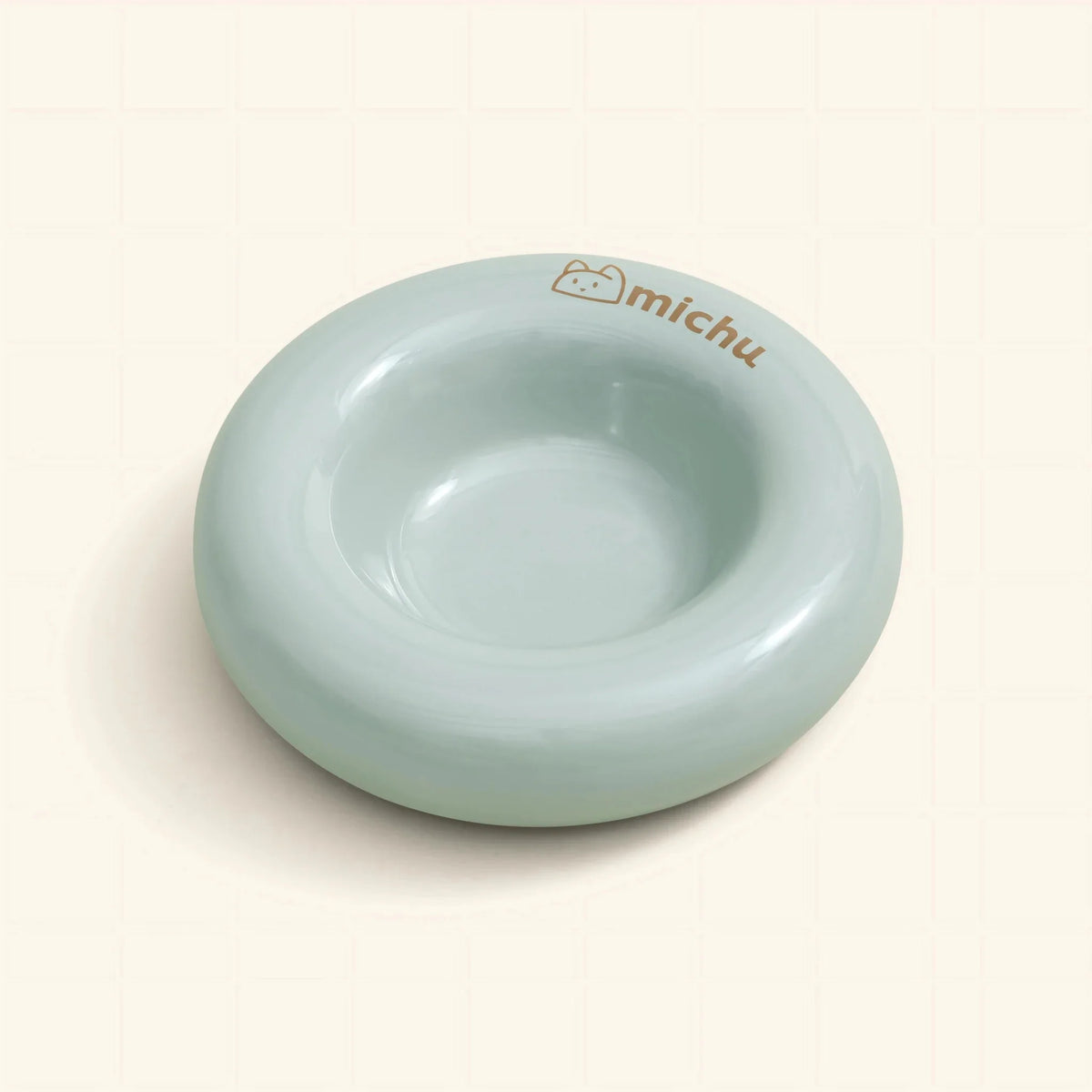 Bagel Ceramic Cat Bowl – Anti-Whisker Cat Food Bowl - Reve