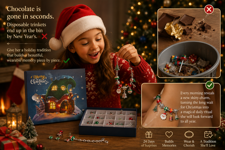 🎄DIY Christmas Advent Calendar Bracelet Set