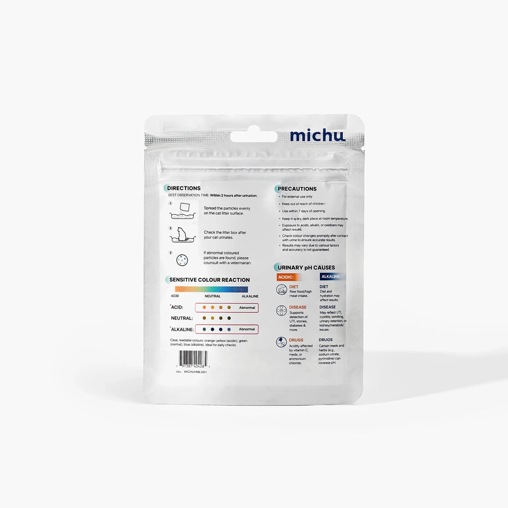 Cat Health Monitoring Pellets - Colour Changing Indicators For Home Urine Testing