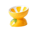 Ceramic Elevated Pet Food Bowl - Lemon