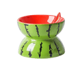 Ceramic Elevated Pet Food Bowl - Watermelon