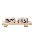 Chloe Marble Dog Bowl - with Stand (Pre-Order)