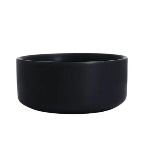 On Back Order - Classic Ceramic Dog Bowl - Black