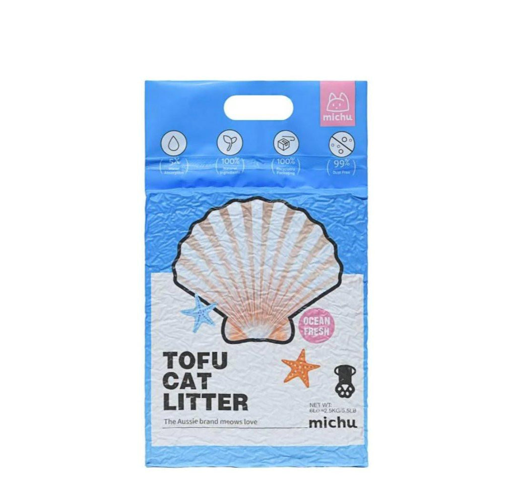 Gen3 6L Dust-Free and Natural Clumping Tofu Cat Litter - Ocean Fresh