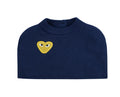 Heart Embroidery Dog Cardigan - Navy