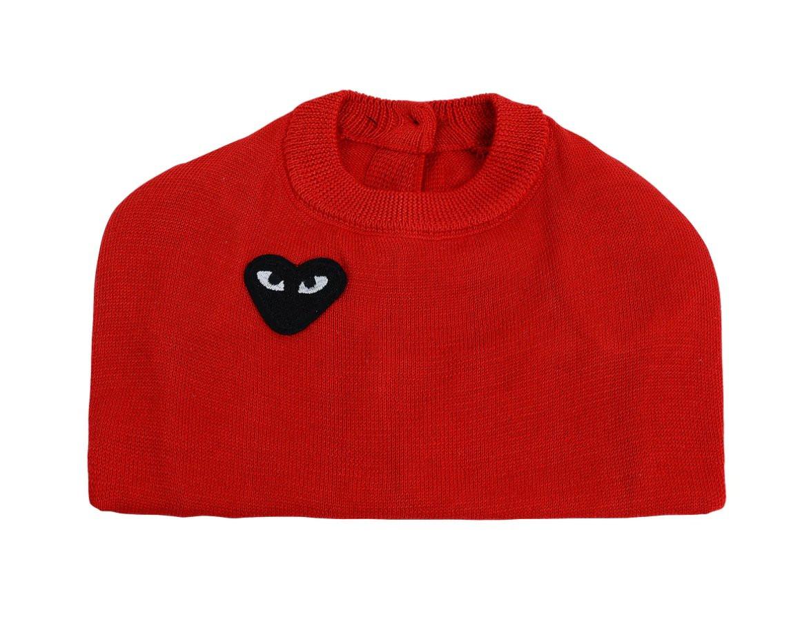 Heart Embroidery Dog Cardigan - Navy
