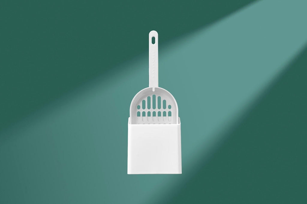 Long-Handle Cat Litter Scoop White
