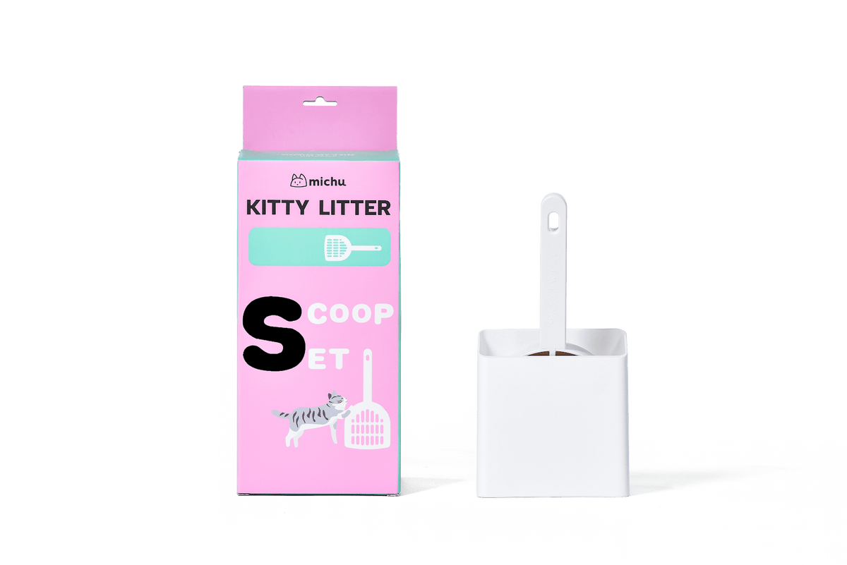 Long-Handle Cat Litter Scoop White