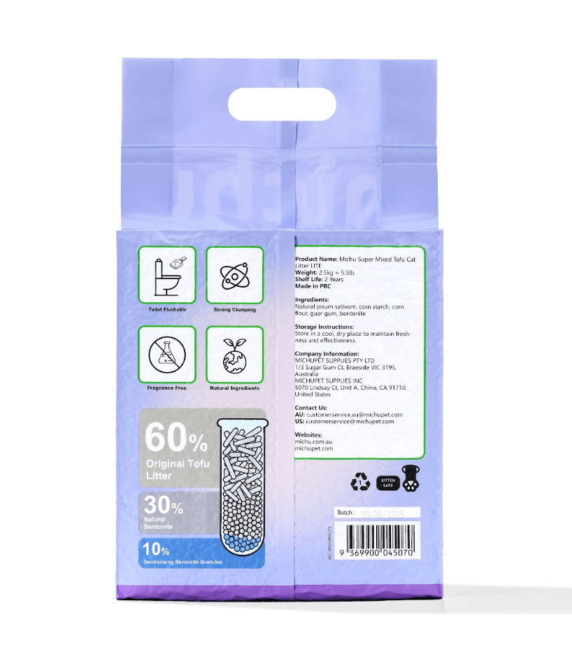 Mixed Tofu Cat Litter Lite 6L – Flushable, Eco-Friendly & Odour Control