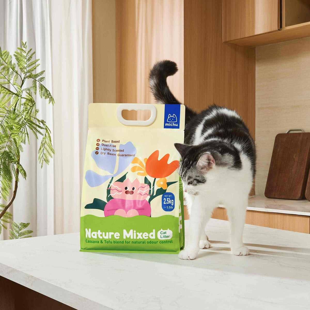 NatureMix Plant Cat Litter –Tofu & Cassava Blend  Litter 2.5kg/6L