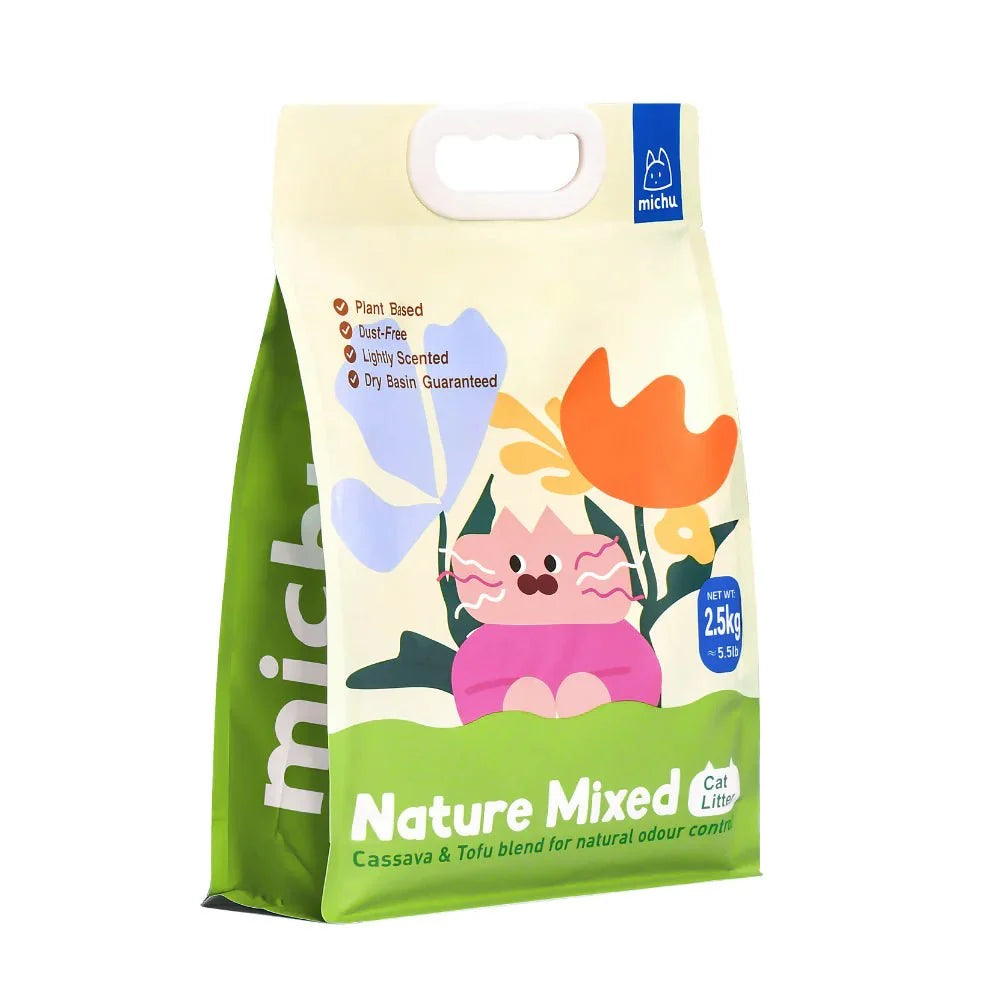 NatureMix Plant Cat Litter –Tofu & Cassava Blend  Litter 2.5kg/6L