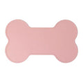 Non Slip Raised Lip Bone Pet Feeding Mat - Soft Mauve