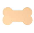 Non Slip Raised Lip Bone Pet Feeding Mat - Soft Peach