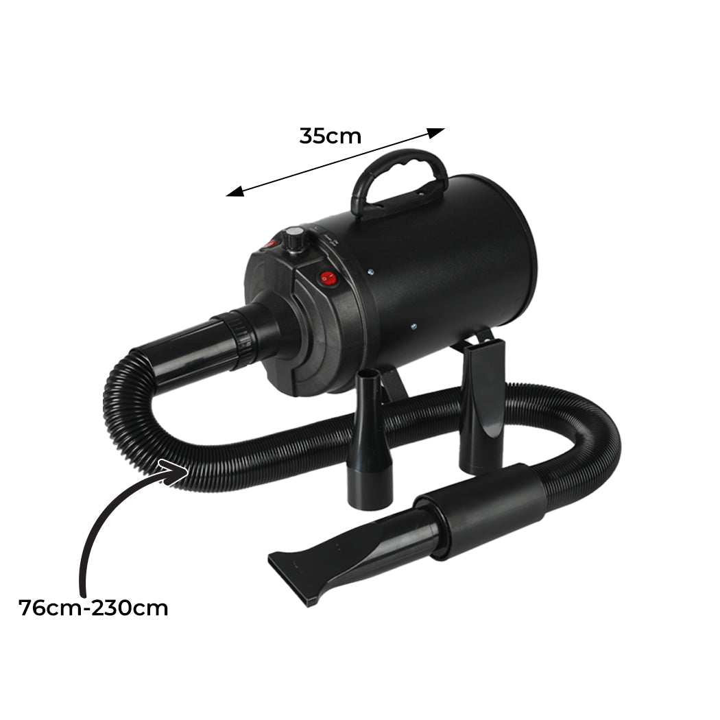 Pet Grooming Hair Dryer 2800W - Low Noise Dog & Cat Blower