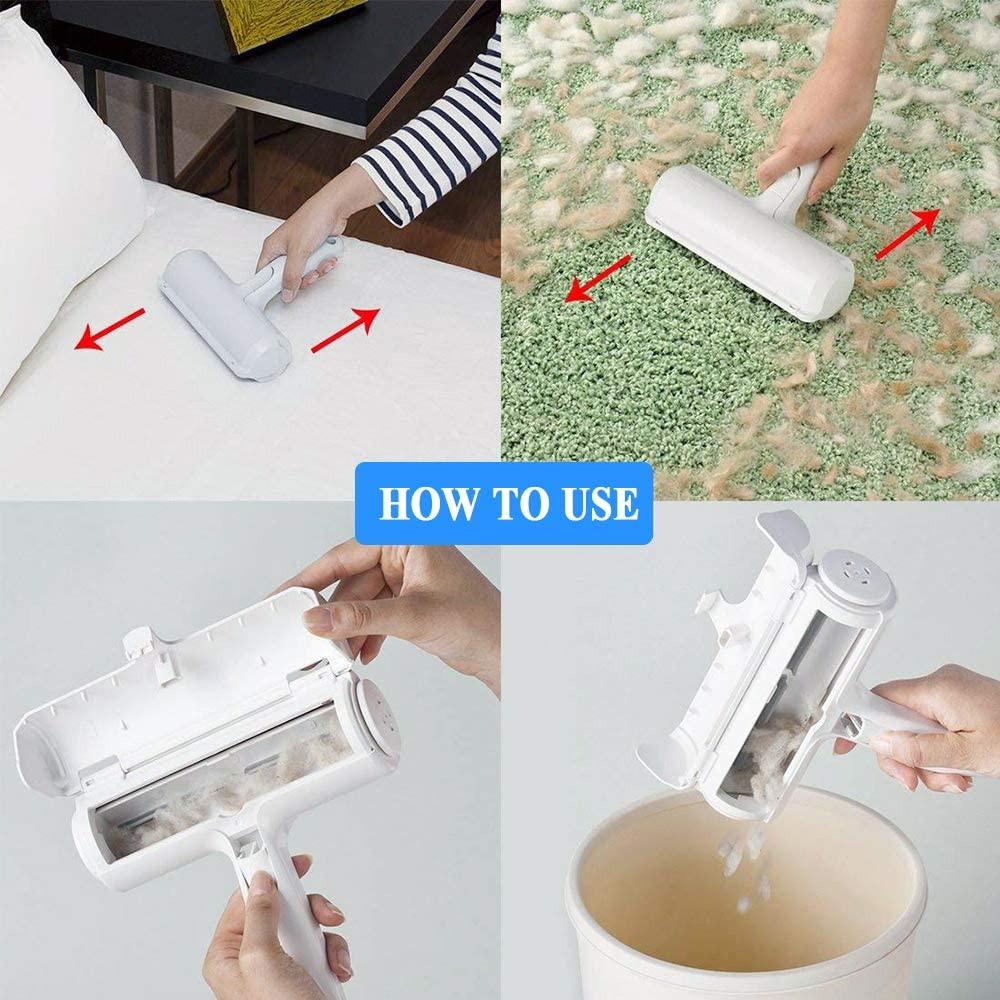 Pet Hair Remover Lint Roller - Dog & Cat Fur Remover for Sofa, Bed, Carpet, Car Seat and More