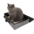 Portable Foldable Cat Litter Box - Waterproof Travel Litter Pan for Cats