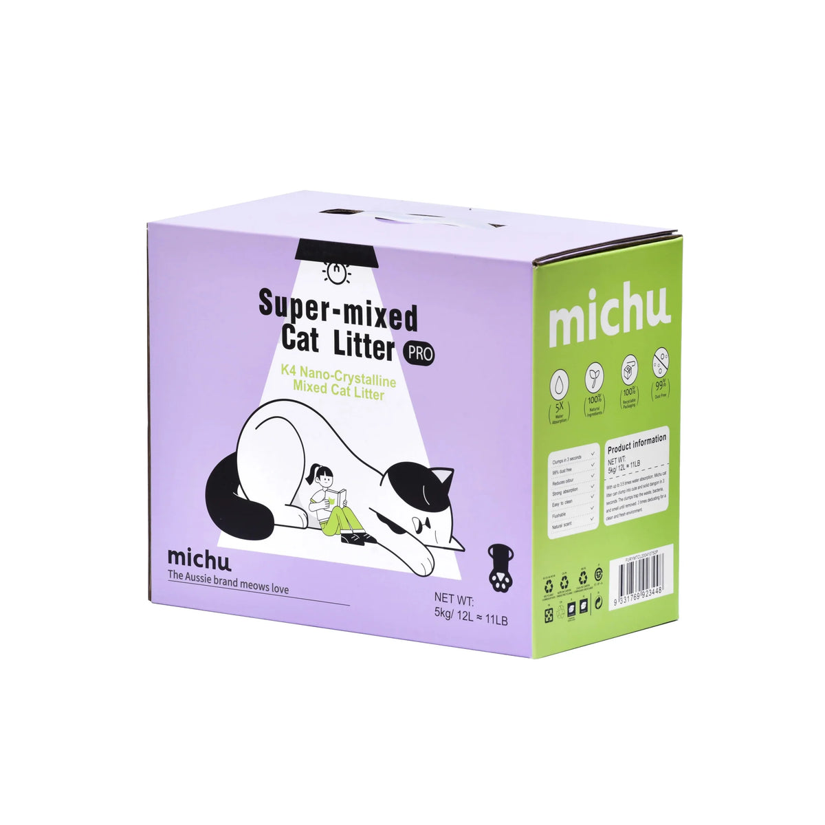 Premium Mixed Tofu Cat Litter Pro Gen2 6L- Value Box 5 kg