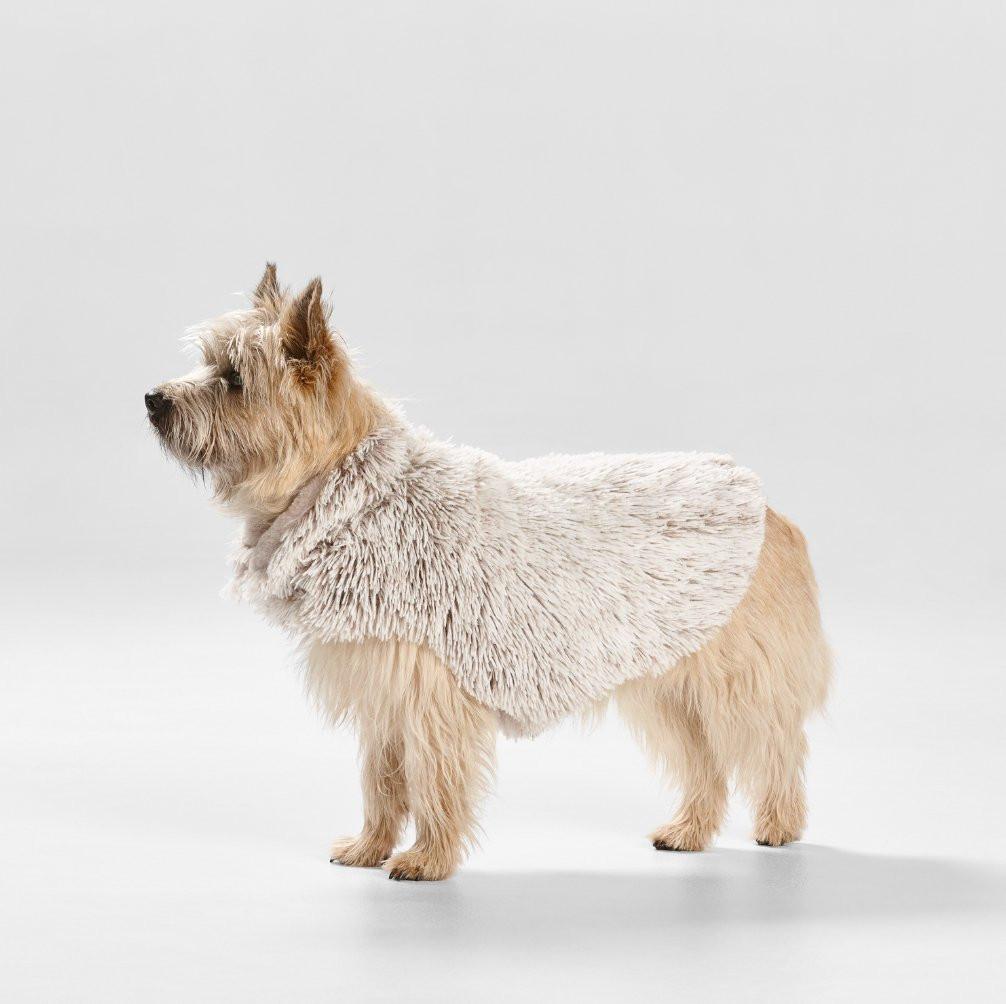 Snooza Shag Faux Fur Dog Coat in Mink