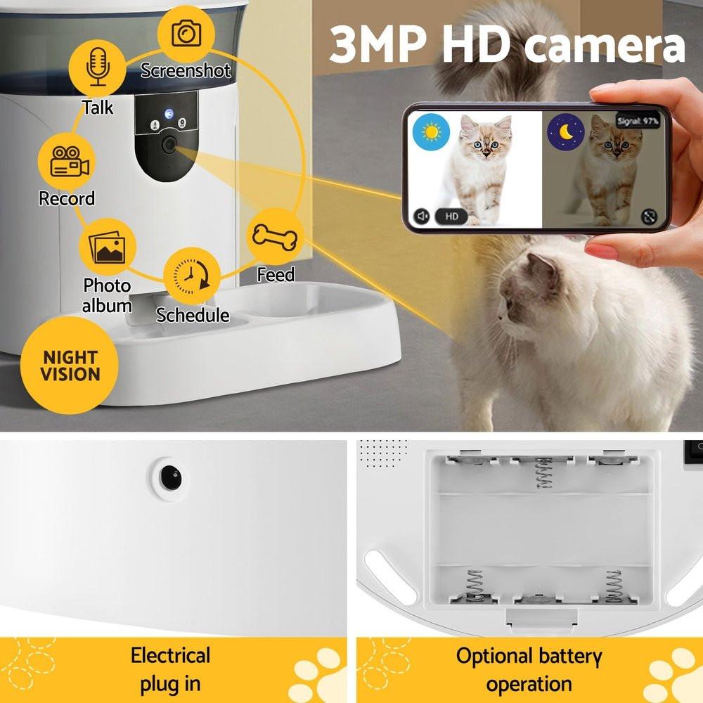 Smart Wifi Pet Automatic Pet Feeder Dispenser 7L - Wifi + Camera