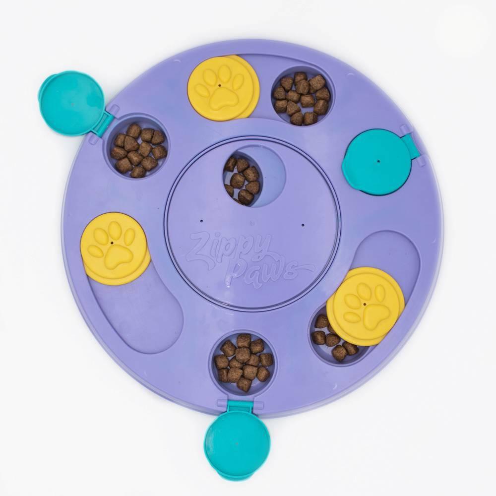 SmartyPaws Puzzler Feeder Interactive Dog Toy - Purple