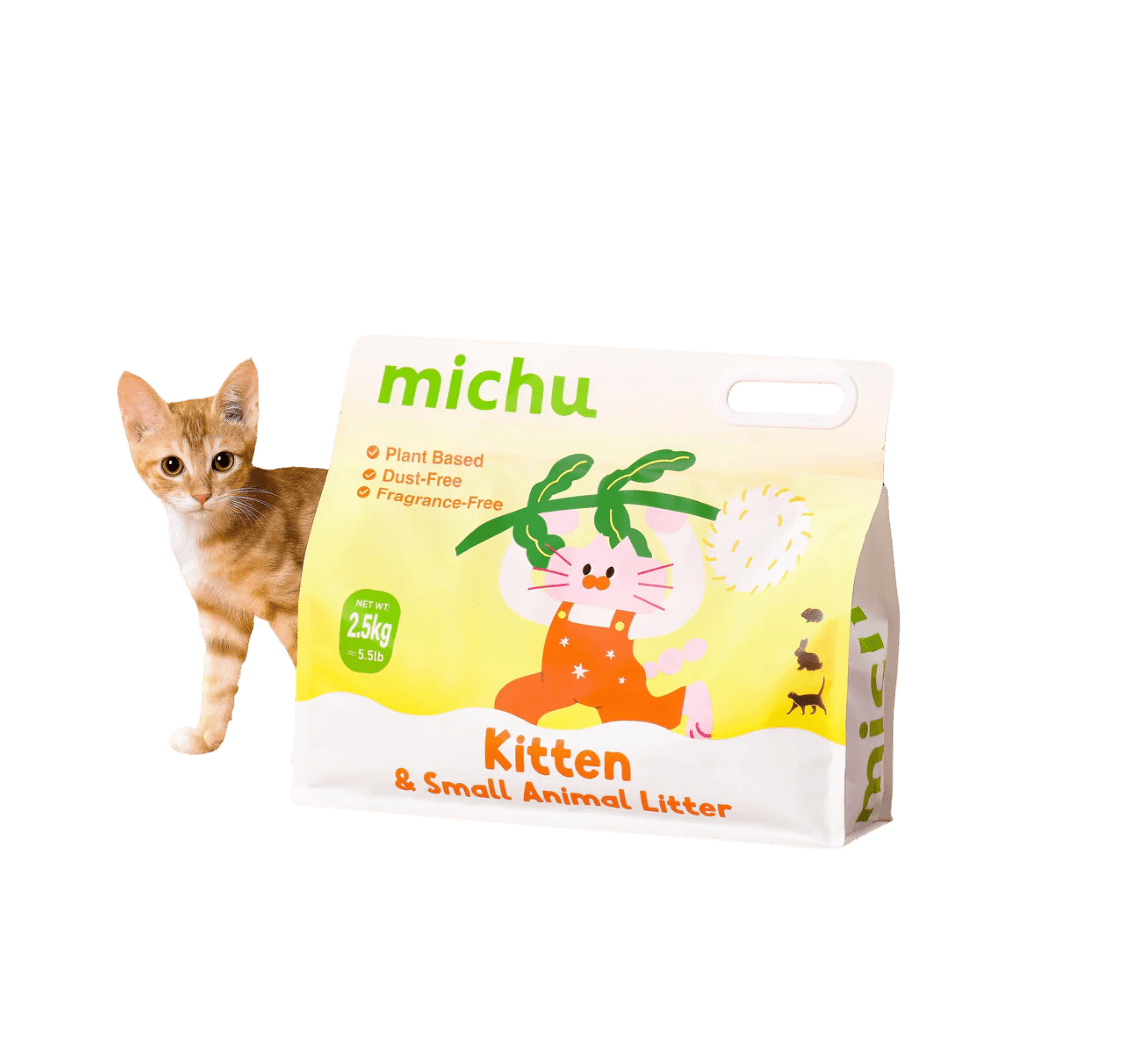 Tofu Cat Litter for Kittens and Small Animals, Natural Crushed Formula, Plant-Based & Safe if Ingested 2.5kg/6L