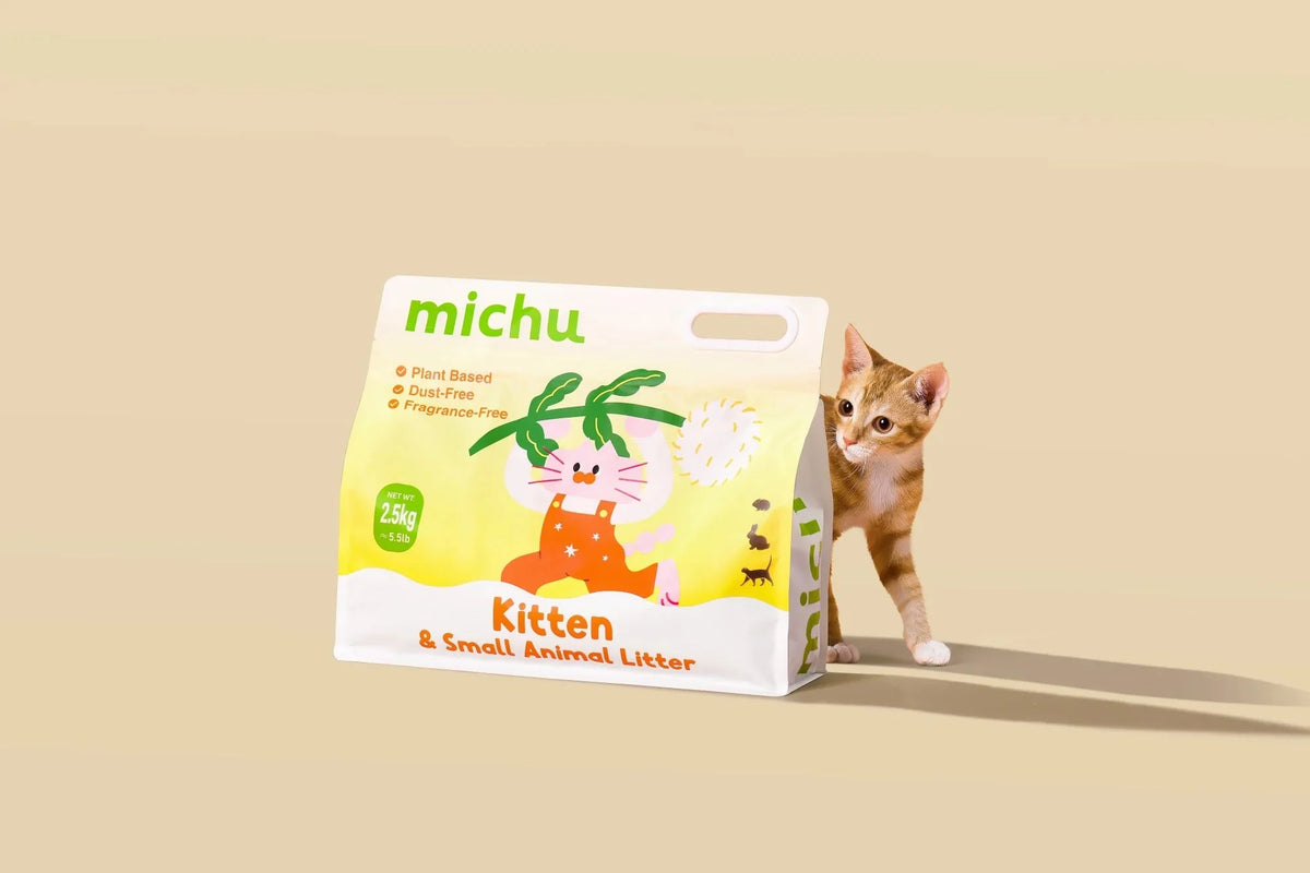 Tofu Cat Litter for Kittens and Small Animals, Natural Crushed Formula, Plant-Based & Safe if Ingested 2.5kg/6L