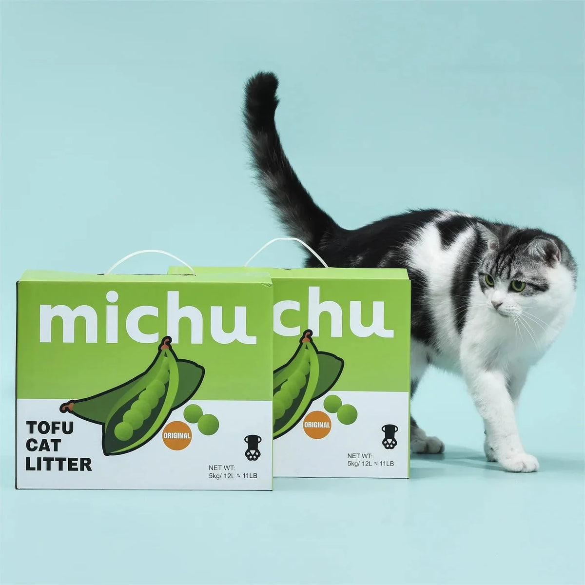 Tofu Cat Litter Gen3 - Natural Clumping Tofu-Based Formula - Value Box 5 kg - Original