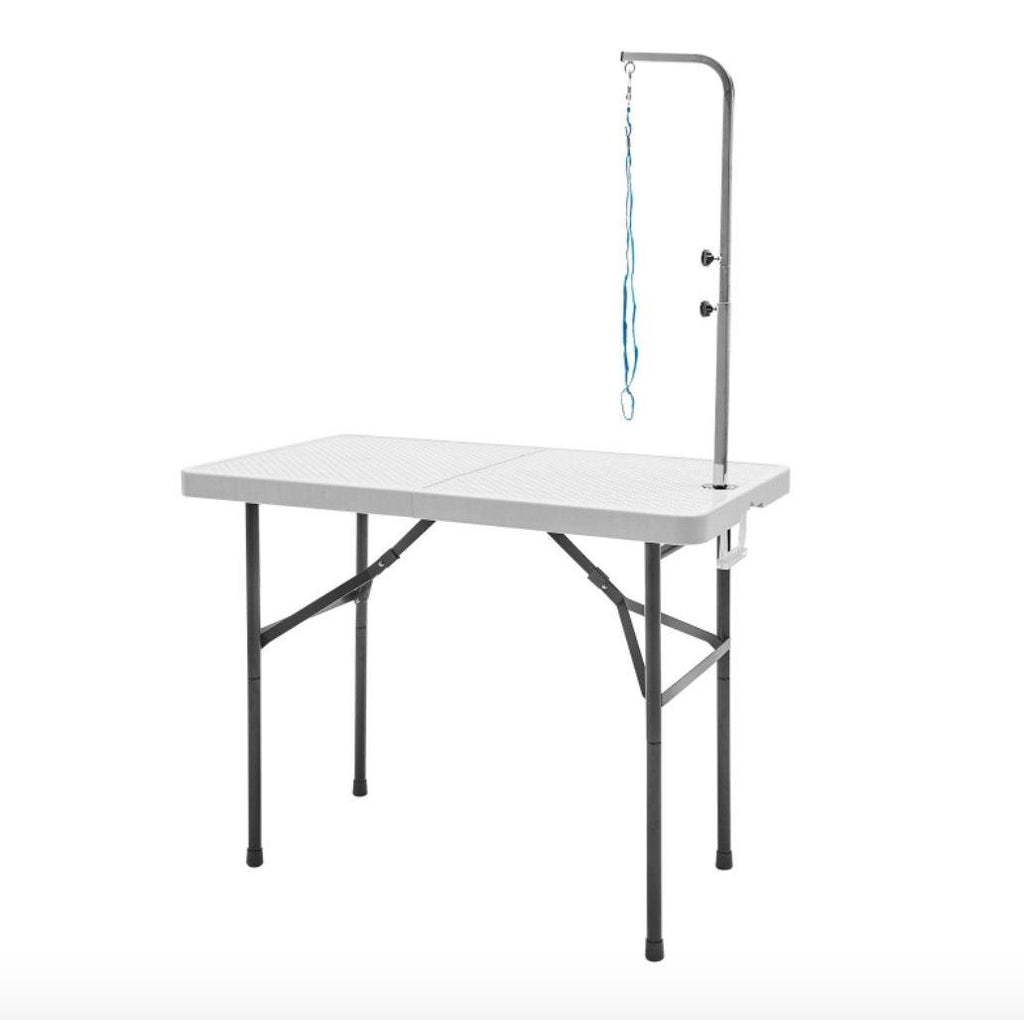 White Adjustable Pet Grooming Salon Table