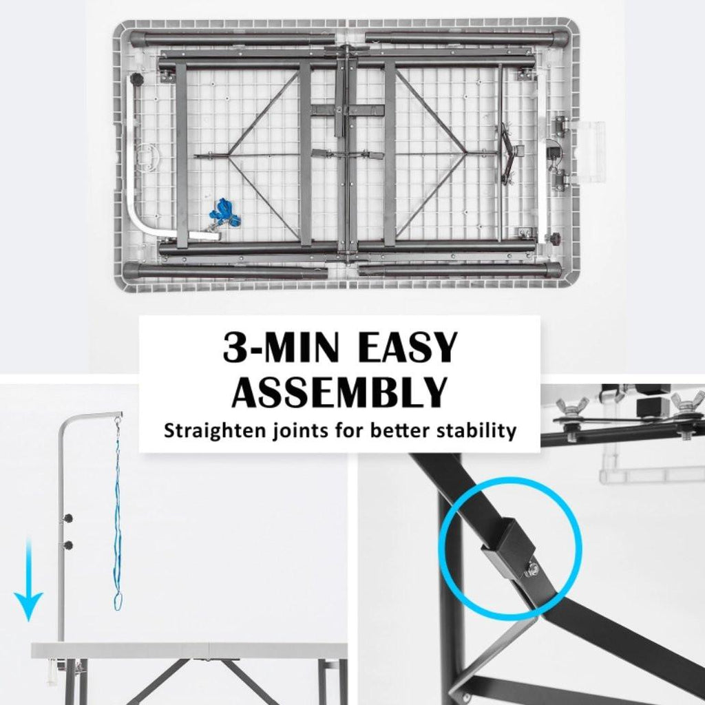 White Adjustable Pet Grooming Salon Table