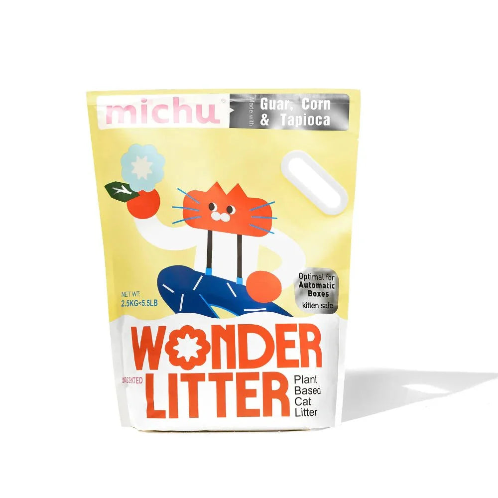 Wonder Litter - Unscented Plant-Based & Auto-Box Friendly 2.5kg/6L