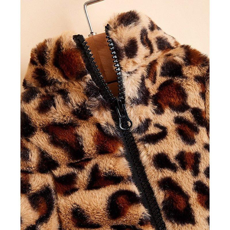 Zip Up Leopard Dog Jacket